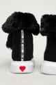 czarny Love Moschino - Botki zamszowe