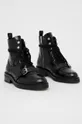 Členkové topánky AllSaints čierna
