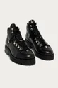 AllSaints - Kožené členkové topánky Lia čierna