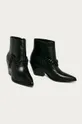 Guess Jeans - Kožené kovbojské topánky čierna