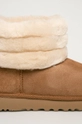 hnedá UGG - Semišové snehule Fluff Mini Quiled