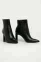 Calvin Klein - Kožené kotníkové boty černá