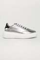 Armani Exchange - Cipő nappa bőr ezüst XDX042.XV338