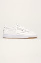 Reebok Classic sneakers din piele CLUB C 85 plată alb 100000016