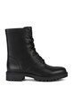 Geox - Workery skórzane płaski czarny D04FTG.00085.HOARA