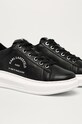 Kožené boty Karl Lagerfeld KAPRI černá KL62538.00S