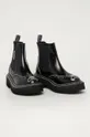 Karl Lagerfeld - Kožené topánky Chelsea čierna