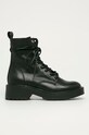 Steve Madden - Bocanci de piele Tornado cu snur negru SM11000902