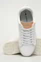 white Lacoste leather shoes
