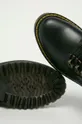 black Dr. Martens leather biker boots