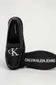 čierna Calvin Klein Jeans - Kožené mokasíny
