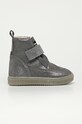 Mrugała - Dětské semišové boty zateplené stříbrná 7199.0.INKA.20.25
