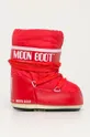 czerwony Moon Boot - Śniegowce dziecięce Dziewczęcy