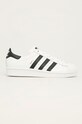 Boty adidas Originals Superstar imitace kůže bílá FU7712