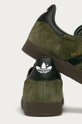 green adidas Originals leather shoes Gazelle