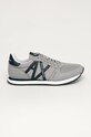 Armani Exchange - Boty imitace kůže šedá XUX017.XCC68
