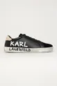 čierna Karl Lagerfeld - Kožená obuv Pánsky