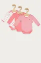 ružová Tommy Hilfiger - Body pre bábätká 56-92 cm (3-pak) Detský