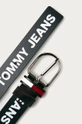 Tommy Jeans - Pasek skórzany dwustronny AW0AW09007 granatowy