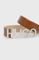 Hugo - Kožený pásek zlatohnědá