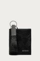 čierna Guess Jeans - Kožená peňaženka + kľúčenka Pánsky