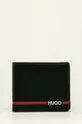 чорний Hugo - Шкіряний гаманець + брелок Чоловічий