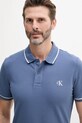 Îmbrăcăminte Calvin Klein Jeans tricou polo J30J315603 albastru