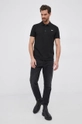 Lacoste polo bawełniane YH4801 czarny