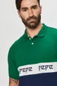 zelená Pepe Jeans - Polo tričko Fidall