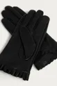 Pieces - Шкіряні рукавички чорний