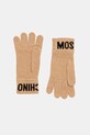 Ръкавици с вълна Moschino с вълна кафяв M2357.65232