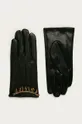 čierna Twinset - Kožené rukavice Dámsky