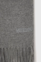 Μάλλινο κασκόλ Moschino γκρί