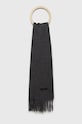 Moschino szalik wełniany wełna szary M5165.50092