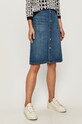 Tommy Hilfiger fustă din denim uni albastru WW0WW28087