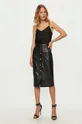 Karl Lagerfeld - Kožená sukňa čierna
