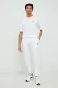 EA7 Emporio Armani spodnie dresowe bawełniane biały