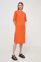 Armani Exchange sukienka pomarańczowy