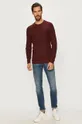 Selected Homme - Sweter bordowy