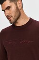Tommy Hilfiger - Sweter bordowy MW0MW14421