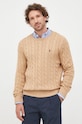 Хлопковый свитер Polo Ralph Lauren бежевый 710775885014