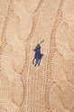 Хлопковый свитер Polo Ralph Lauren 710775885014 бежевый