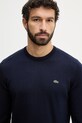 Lacoste sweter bawełniany granatowy AH1985