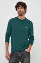 Odzież Lacoste sweter bawełniany AH1985 zielony