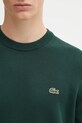 Lacoste sweter bawełniany zielony AH1985