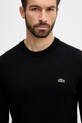 Lacoste sweter bawełniany czarny AH1985