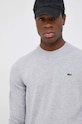 Бавовняний светр Lacoste сірий AH1985