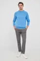 Хлопковый свитер Lacoste голубой