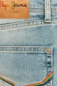 modrá Pepe Jeans - Rifľové krátke nohavice Cane