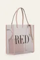 Red Valentino - Kézitáska  szintetikus anyag, természetes bőr